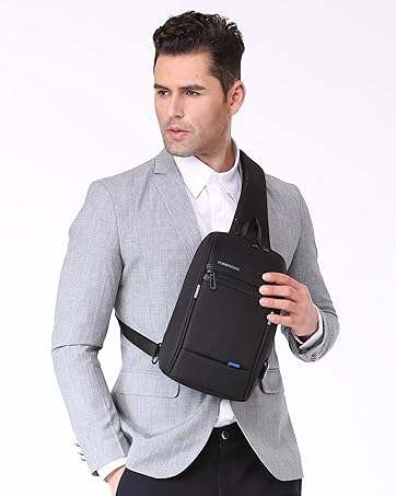 KINGSONS Sling Bag Small Crossbody Backpack for Males Waterproof Chest Shoulder Luggage Informal Daypack for Journey Biking 19 2