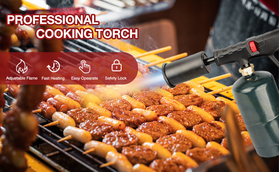 WishDirect Propane Cooking Torch Grill Gun for Searing
