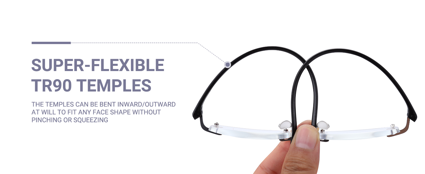 cheap fashion stylish lightweight oversized rimless large reading glasses blue light eyeglasses