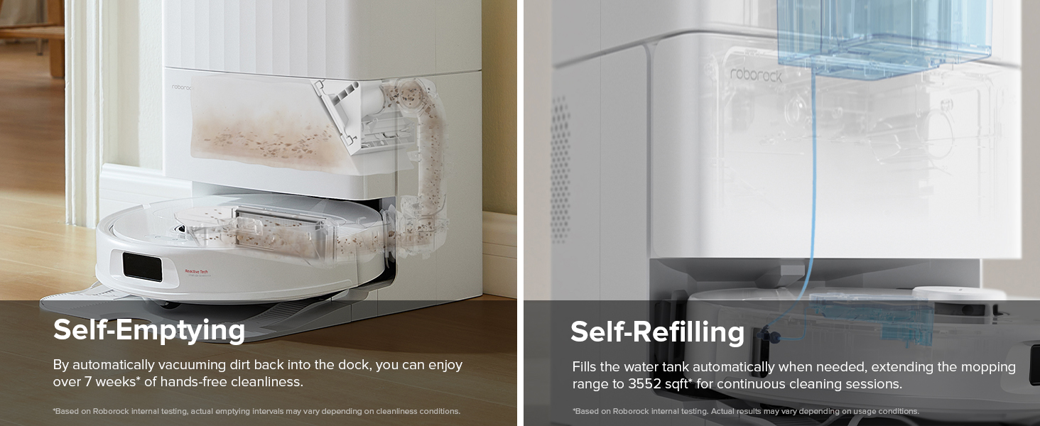 roborock Qrevo S Robot Vacuum and Mop Self-Drying Auto Mop Washing 7000Pa Self-Emptying Refilling