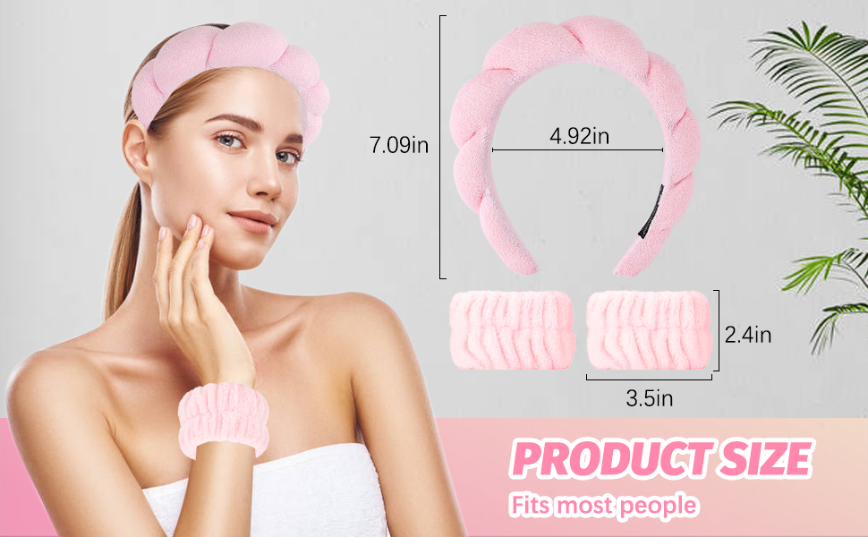 Gosuoa Sponge Spa Headband for Washing Face, Makeup
