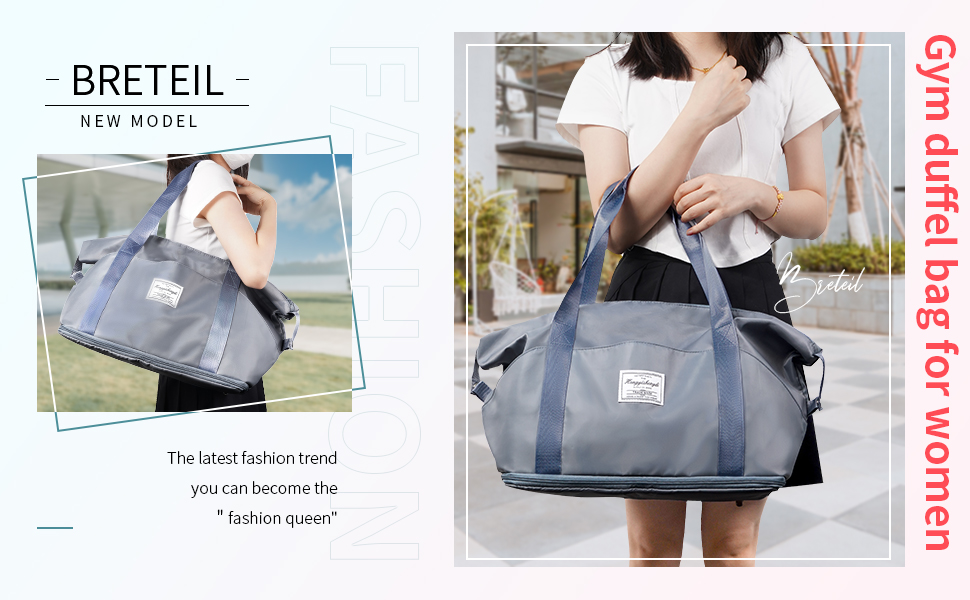Travel Tote Bag, Duffel Bag for Travel Foldable Weekender