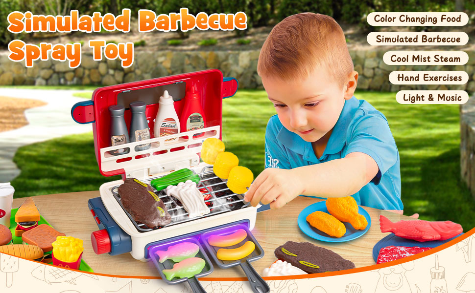 Kids BBQ Grill Playset
