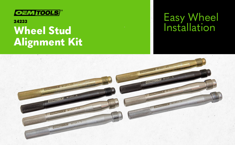 OEMTOOLS 24233 Wheel Stud Alignment Pin, 8Piece Set, Wheel