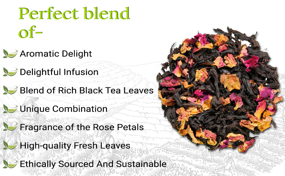 SPN-JGSP Rose Black Tea - Premium Black Tea with Rose Petals