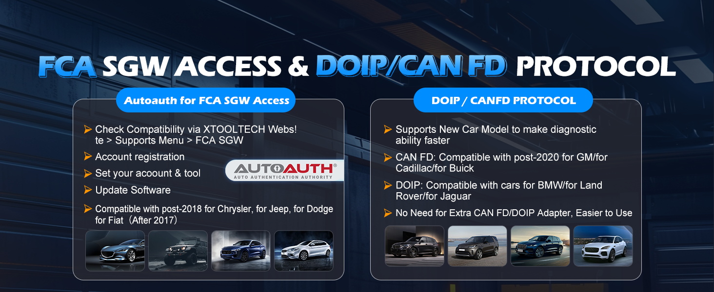 D7 automotive scanner with FCA