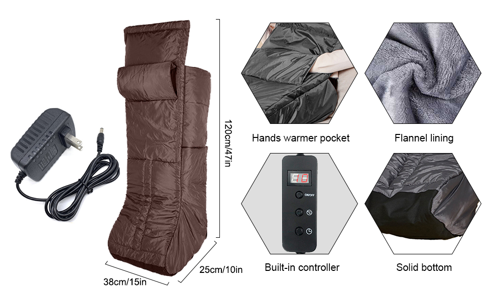 Heated Leg Warmer & Hand Warmer, Electric Lower Body Heated