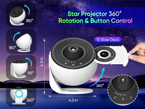 Xeefeel Galaxy Projector for Bedroom,13 in 1 Star Projector