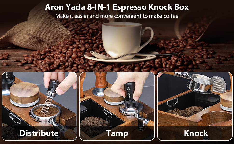 Espresso Knock Box Tamping Station 58 mm Coffee Organizer