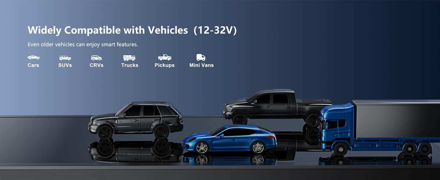 Widely Compatible with Vehicles（12-32V）