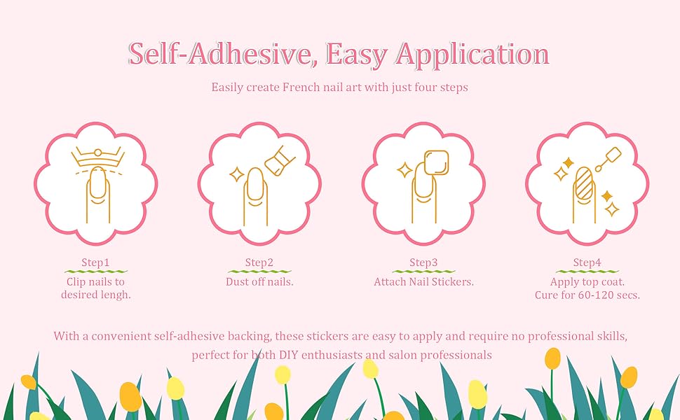 flower nail stickers