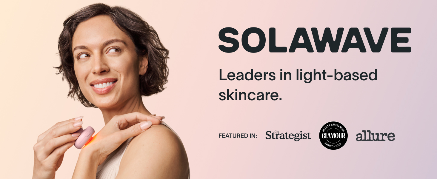 Solawave mini LED light therapy 2 in 1 portable easy to use wrinkles youthful skin