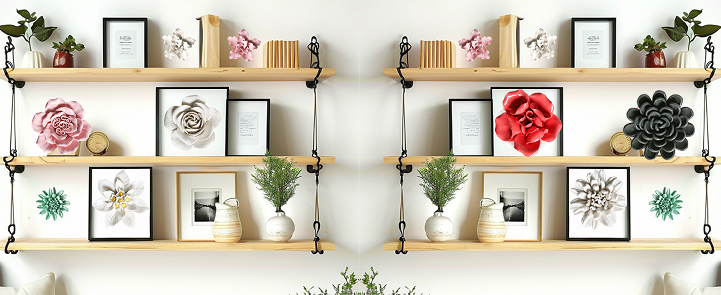 Ceramic Flower Wall Decor