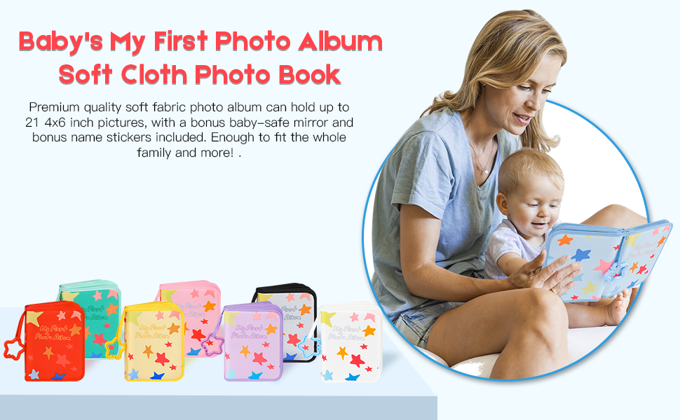 Baby's My First Photo Album for Baby Holds 21 4x6 Photos, Baby Photo Album