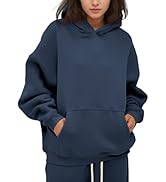Hixiaohe Womens Oversized Fleece Hoodie Long Sleeve Sweatshirt Fleece Heavyweight Pullover Tops F...