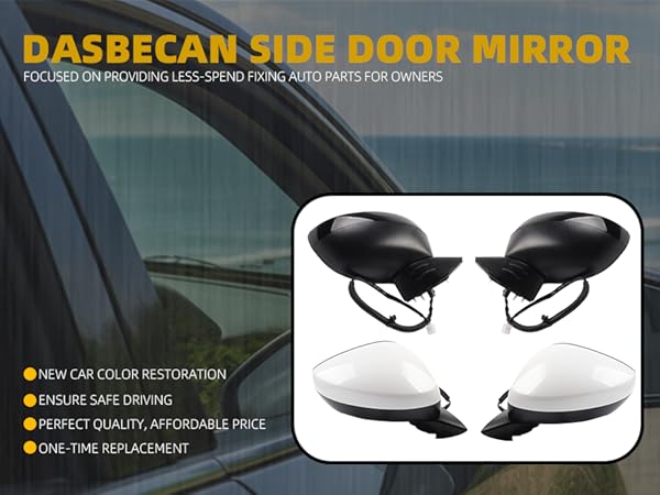 Amazon.com: Dasbecan Passenger Right Side Mirror Compatible