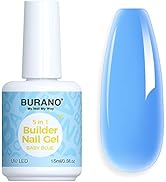 BURANO 5 in 1 Builder Base Gel 0.5 oz, Builder Gel for Nails Hard Gel Nail Extension Quick Buildi...