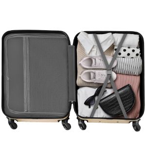 tectake 4TLG Hartshalenkoffer Set Champagner - Reisekoffer mit Rollen, ABS Hartschale, Teleskopgriff und Sicherheitsschl 616f8623 C206 400d A71a E608e1a204e6. CR0,0,300,300 PT0 SX300 V1