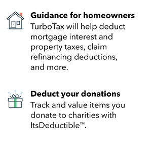 TurboTax Deluxe with State - Guidance for homeowners