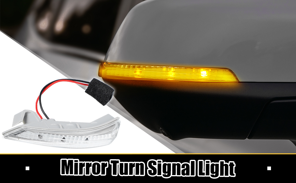 ACROPIX Car LED Front Left Side Mirror Turn Signal Light Fit for