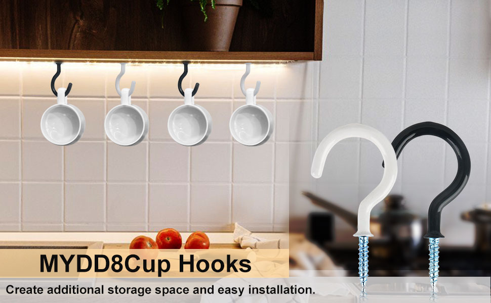 MYDD8 Screw in Hooks Hooks for Hanging Plants18pcslarge Hooks, Cup