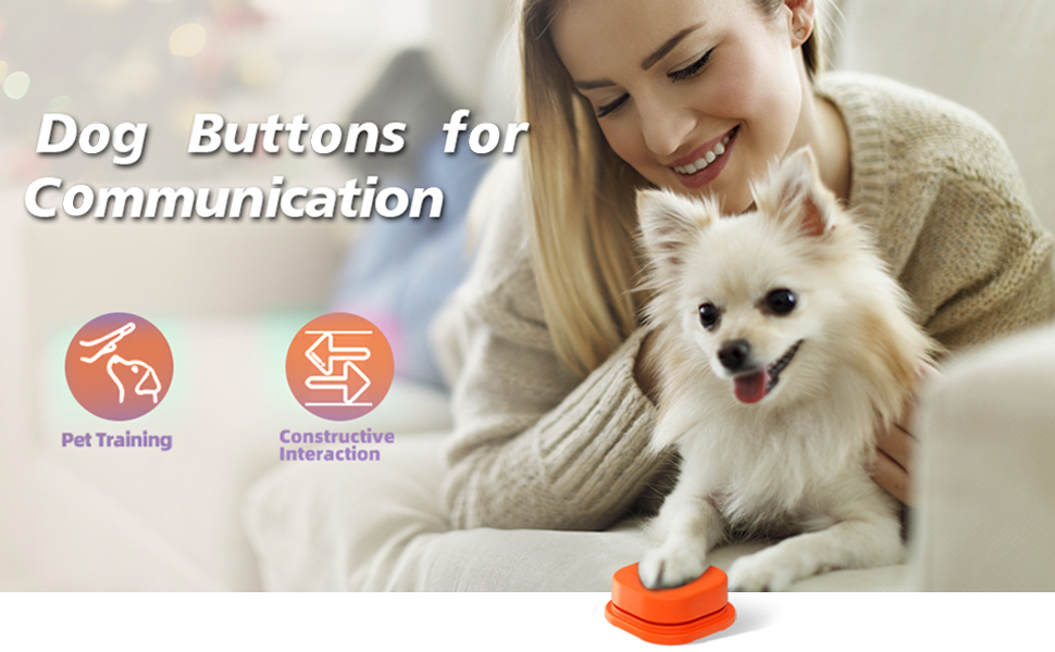 Dog Button,Recordable Pet Sounding Button for Pet Communication,Dog and