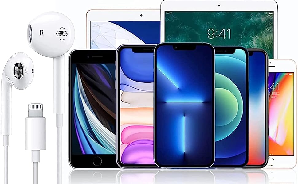 2 Pack Apple Earbuds Wired【Apple MFi Certified】 iPhone