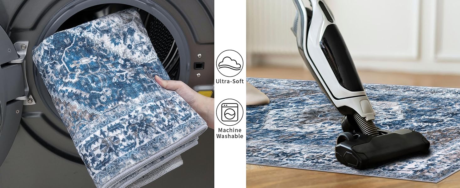 kozyfly faux wool blue rug