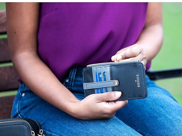 Amazon.com: KEDZIE Essentials Only Women's Zippered Wallet