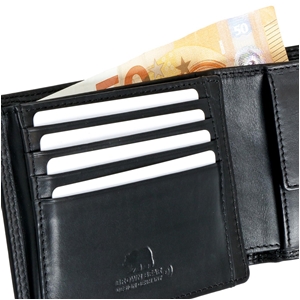 Brown Bear Portemonnaie Herren Männer Leder Echtleder mit Münzfach RFID-Schutz Blocker groß klein