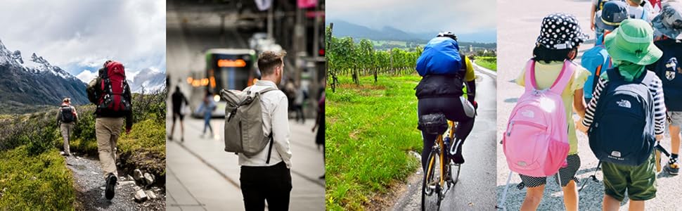 (Pack of 2) Bag Cover Waterproof Combo 25L to 35L Rain Cover for Schoolbag | Laptop Bag | Backpack Bags, Rubberized Material Black (BPBLACK-30LTO40L(2) 114 SPN-E2FA