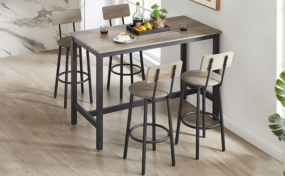 ★ Private Bar Counter Set Amazon.com - GNIXUU Bar Table Set, Bar Table and Chairs Set