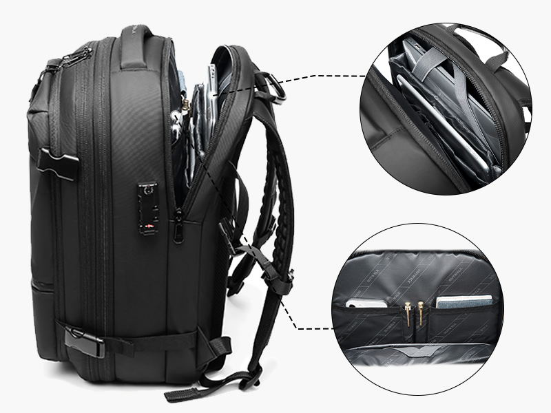Somago Vacuumable Backpack Expandable Waterresistant