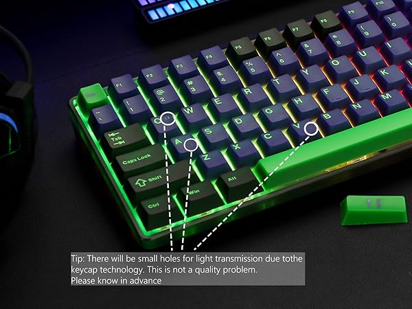 Amazon.com: Womier PBT Jelly Keycaps Purple, Custom Keyboard