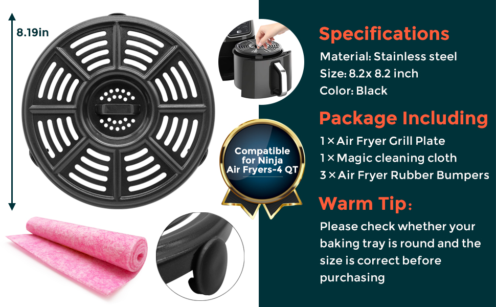 Air Fryer Accessories for Ninja AF101 AF161 AF150 Air Fryer, 8.2