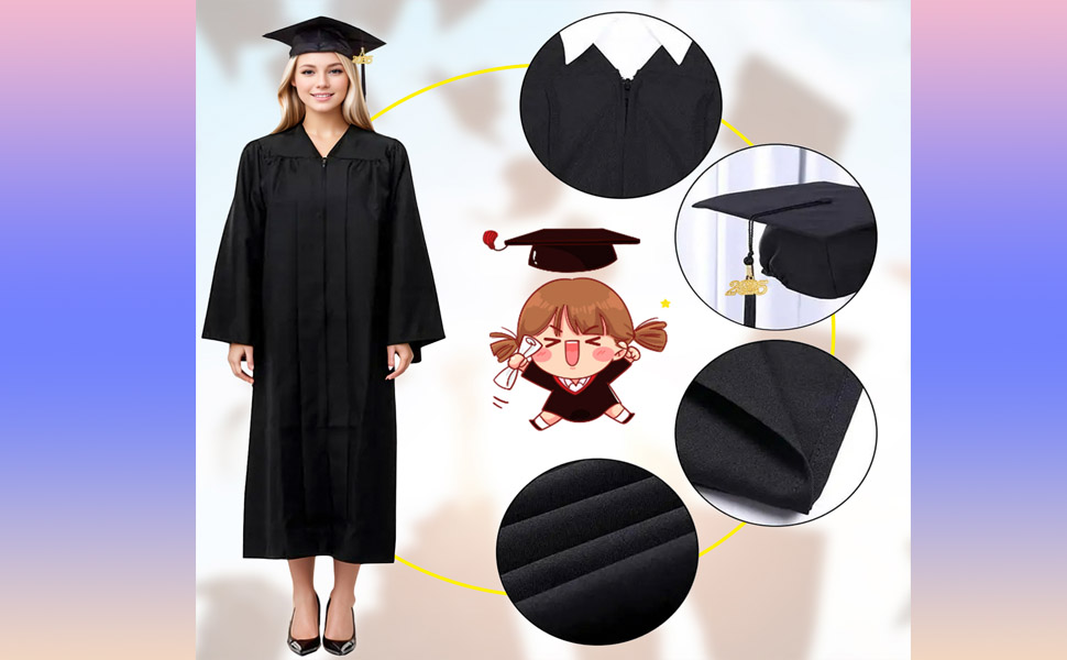 Amazon.co.jp: [Joyesplay] アカデミックガウン 卒業式ガウン