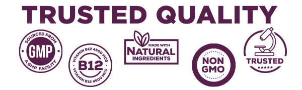 Trusted Quality: Non-GMO, cGMP Certified, Quality Assured, Lab Tested, Natural Ingredients