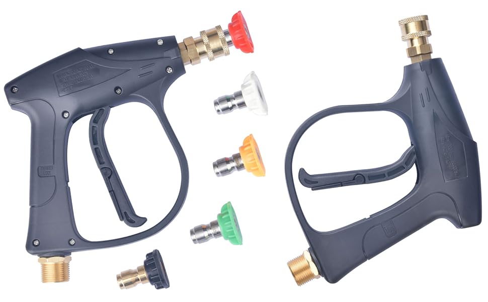 JWGJW JW121 High Pressure Washer Gun 3000PSI Car Wash Water Gun M2214mm metric