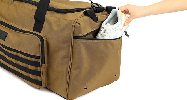 duffel bag with shoes compartment