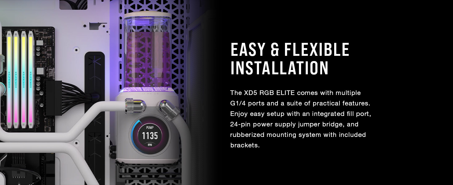 G1/4 ports, D5 pump reservoir, LCD water cooling pump, Custom cooling pump