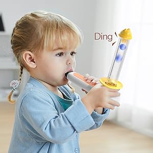toddler montessori toys baby musical toys blow floating ball bell tube