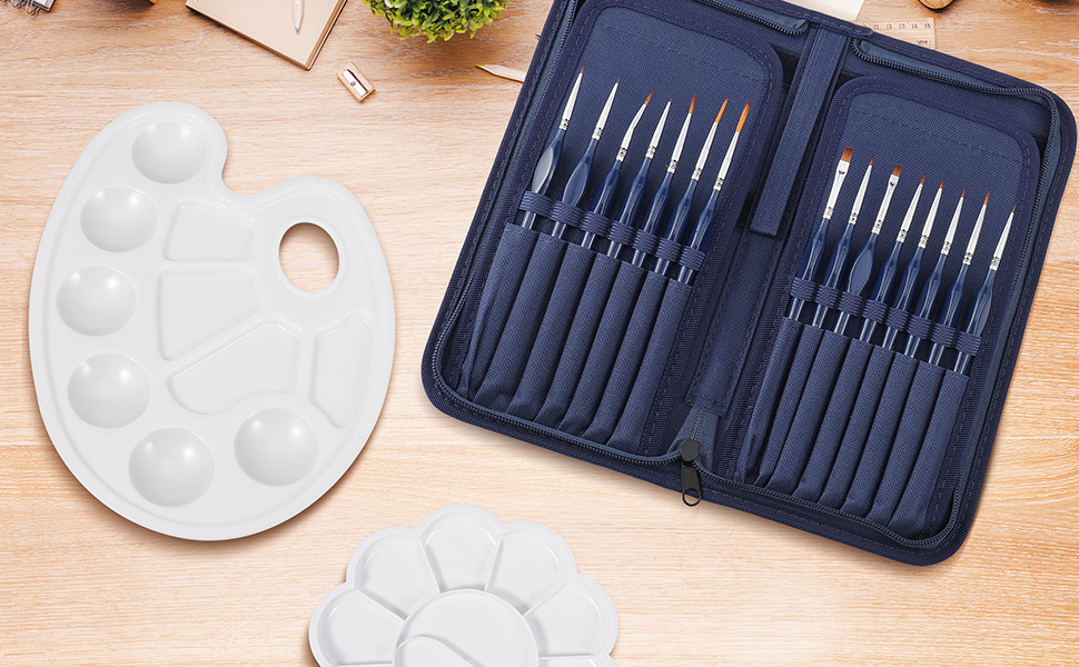 15 Pack Miniature Painting Brushes Kit,Model Brushes Micro