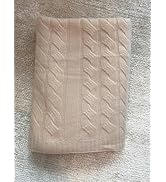 Luxurious 100% Cashmere Cable Knit Throw Blanket – Ultra-Soft, Warm, and Elegant – Available in N...