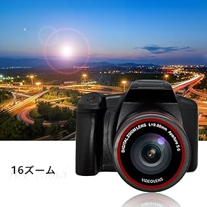 一眼レフ Amazon | デジタルカメラ HD一眼レフカメラカムコーダー 16X