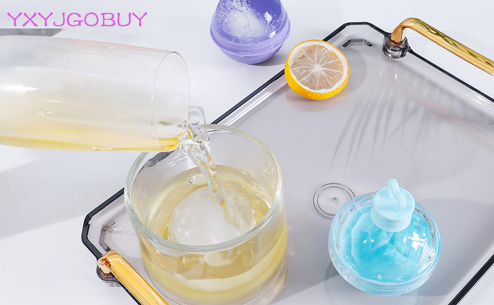 Upgraded Ice Ball Maker,6Pack Round Ice Ball Maker Mold,2.5 Inch Whiskey Silicone