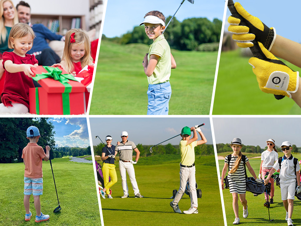 値下げ中✨ FINGER TEN ジュニアゴルフグローブ　ブルー Amazon.com : Golf Gloves Junior Kids Youth Toddler Boys