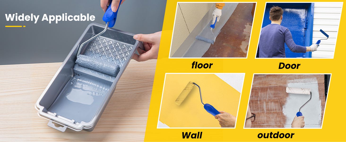 Microfiber Paint Roller Set, Mister Rui Small Paint Roller 4 Inch