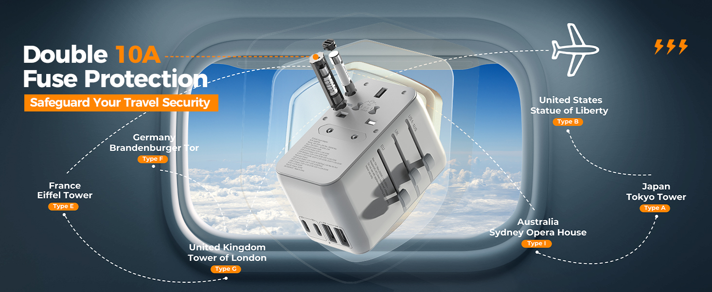 Worldwide travel adapter