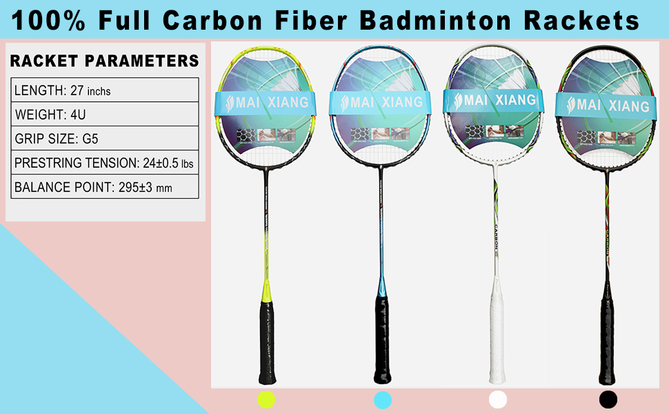 100% Full Carbon Fiber Badminton Rackets