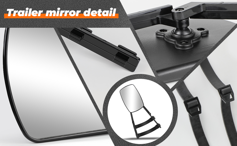 Tow Mirrors,Mirror Extenders For Towing,ClampOn Side View